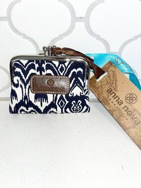 NWT Anna Nova Australia Ikat Crush Clip Purse & dustbag